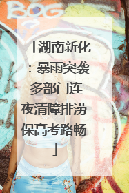 湖南新化：暴雨突袭 多部门连夜清障排涝保高考路畅