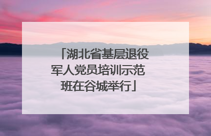 湖北省基层退役军人党员培训示范班在谷城举行