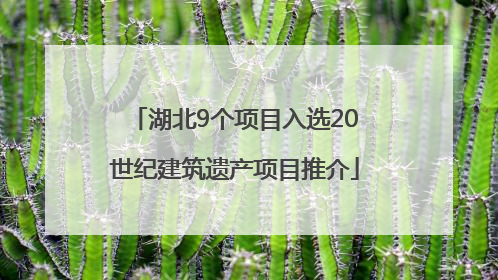 湖北9个项目入选20世纪建筑遗产项目推介
