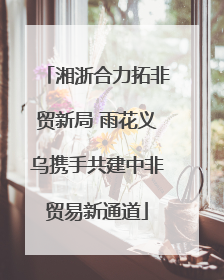湘浙合力拓非贸新局 雨花义乌携手共建中非贸易新通道
