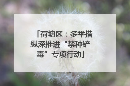 荷塘区：多举措纵深推进“禁种铲毒”专项行动