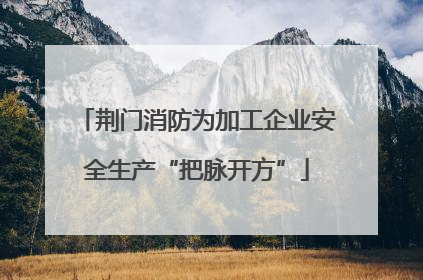 荆门消防为加工企业安全生产“把脉开方”