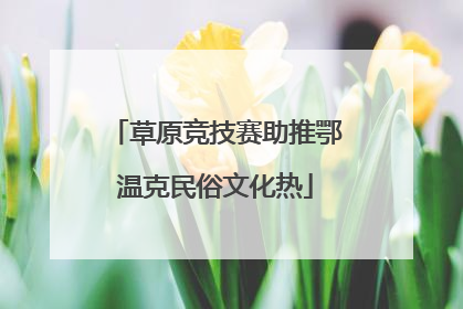 草原竞技赛助推鄂温克民俗文化热