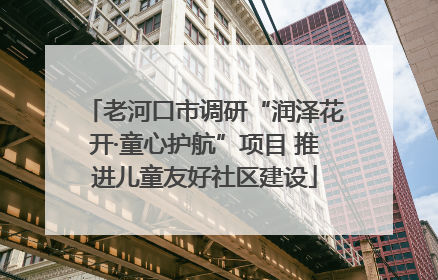 老河口市调研“润泽花开·童心护航”项目 推进儿童友好社区建设