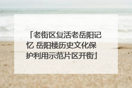 老街区复活老岳阳记忆 岳阳楼历史文化保护利用示范片区开街