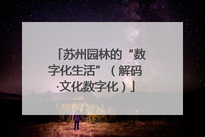 苏州园林的“数字化生活”（解码·文化数字化）