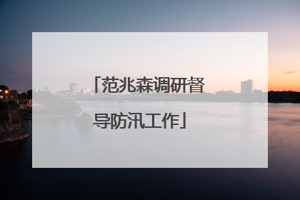 范兆森调研督导防汛工作