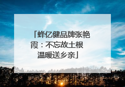 蜂亿健品牌张艳霞：不忘故土根 温暖送乡亲