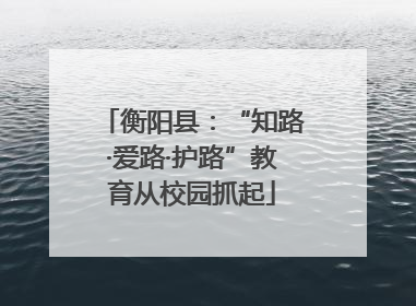 衡阳县：“知路·爱路·护路”教育从校园抓起