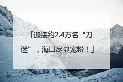 迎接约2.4万名“刀迷”，海口尽显宠粉！