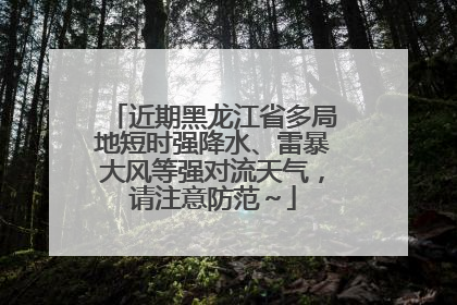 近期黑龙江省多局地短时强降水、雷暴大风等强对流天气，请注意防范～