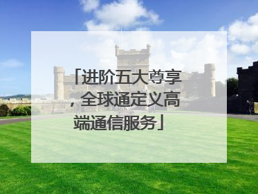 进阶五大尊享，全球通定义高端通信服务