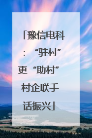 豫信电科：“驻村”更“助村” 村企联手话振兴