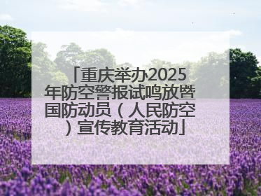 重庆举办2025年防空警报试鸣放暨国防动员（人民防空）宣传教育活动