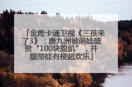 金鹰卡通卫视《三孩来了3》：唐九洲被萌娃盛赞“100块腹肌”，井胧带娃有梗超欢乐
