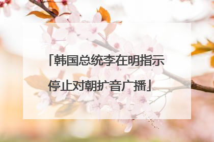 韩国总统李在明指示停止对朝扩音广播