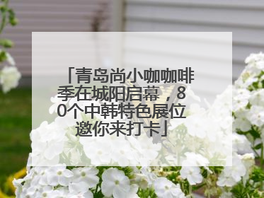 青岛尚小咖咖啡季在城阳启幕，80个中韩特色展位邀你来打卡