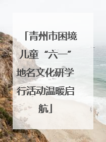 青州市困境儿童“六一”地名文化研学行活动温暖启航