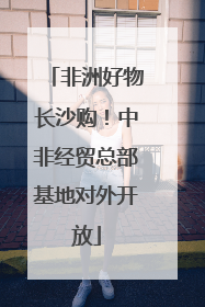 非洲好物长沙购！中非经贸总部基地对外开放