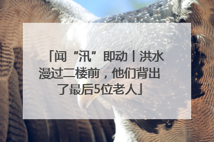闻“汛”即动丨洪水漫过二楼前，他们背出了最后5位老人