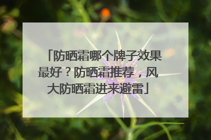 防晒霜哪个牌子效果最好？防晒霜推荐，风大防晒霜进来避雷