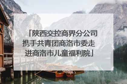 陕西交控商界分公司携手共青团商洛市委走进商洛市儿童福利院
