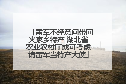 雷军不经意间带回火家乡特产 湖北省农业农村厅或可考虑请雷军当特产大使
