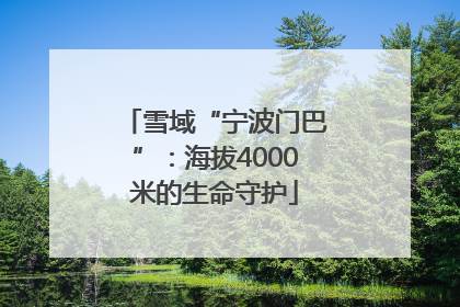 雪域“宁波门巴”：海拔4000米的生命守护