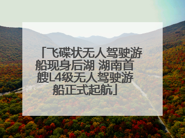 飞碟状无人驾驶游船现身后湖 湖南首艘L4级无人驾驶游船正式起航