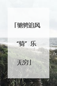 驰骋追风 “骑”乐无穷