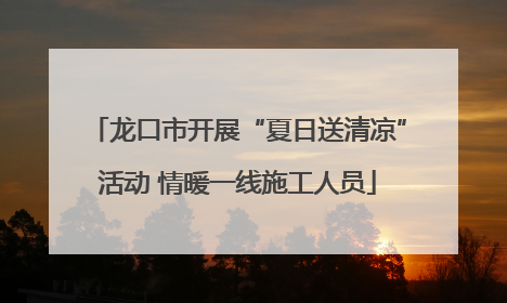 龙口市开展“夏日送清凉”活动 情暖一线施工人员