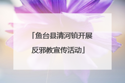 鱼台县清河镇开展反邪教宣传活动