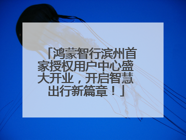 鸿蒙智行滨州首家授权用户中心盛大开业，开启智慧出行新篇章！