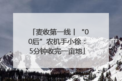 麦收第一线丨“00后”农机手小徐：5分钟收完一亩地