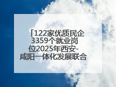 122家优质民企 3359个就业岗位2025年西安-咸阳一体化发展联合招聘会举办