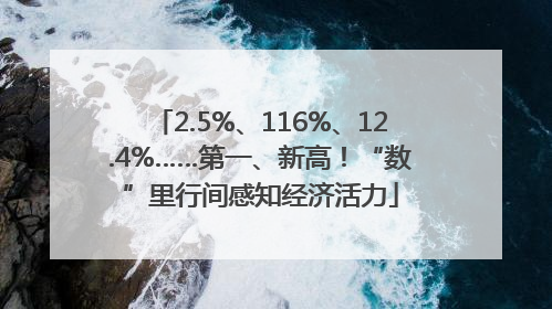 2.5%、116%、12.4%……第一、新高！“数”里行间感知经济活力