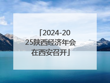 2024-2025陕西经济年会在西安召开