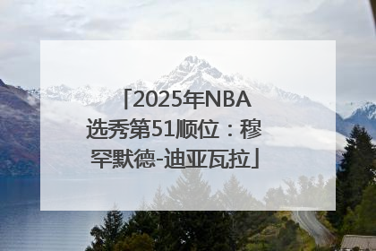2025年NBA选秀第51顺位：穆罕默德-迪亚瓦拉