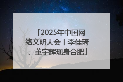 2025年中国网络文明大会丨李佳琦、董宇辉现身合肥