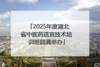 2025年度湖北省中医药适宜技术培训班圆满举办