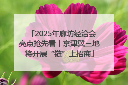 2025年廊坊经洽会亮点抢先看丨京津冀三地将开展“链”上招商
