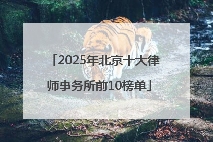 2025年北京十大律师事务所前10榜单
