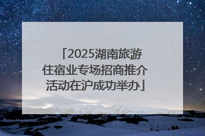2025湖南旅游住宿业专场招商推介活动在沪成功举办