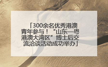 300余名优秀港澳青年参与！“山东—粤港澳大湾区”博士后交流洽谈活动成功举办