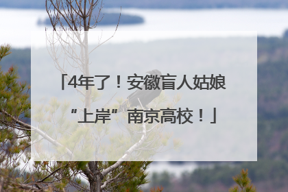 4年了！安徽盲人姑娘“上岸”南京高校！