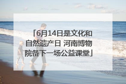 6月14日是文化和自然遗产日 河南博物院备下一场公益课堂
