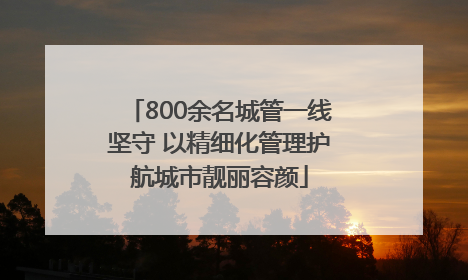 800余名城管一线坚守 以精细化管理护航城市靓丽容颜