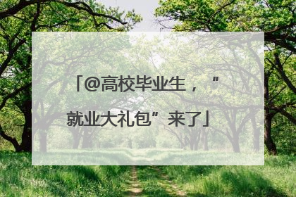 @高校毕业生，“就业大礼包”来了