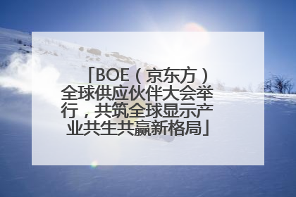 BOE（京东方）全球供应伙伴大会举行，共筑全球显示产业共生共赢新格局